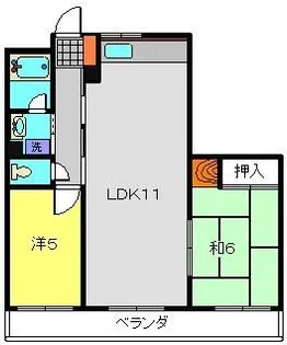 VILLA OASIS【105号室】の間取り