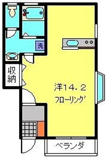 グリーンハイム日吉【102号室】の間取り