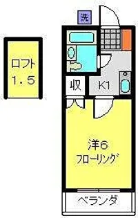 エスポワールスミヨシ【203号室】の間取り