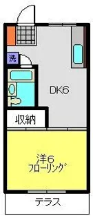 ハニーハイツ松野【102号室】の間取り