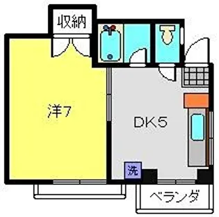 山陽マンション【202号室】の間取り