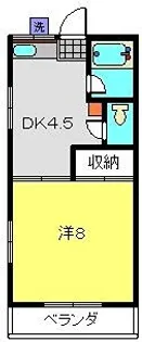 鶴神ハイツ【105号室】の間取り