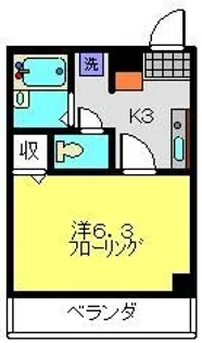 ディアコート綱島【101号室】の間取り