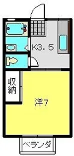 ヴィラ桔梗【105号室】の間取り
