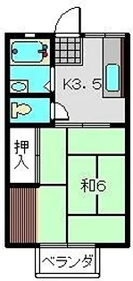 ヴィラ桔梗【207号室】の間取り