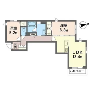 リラフォート大瀬戸【2階】の間取り