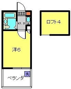 メゾン寺岡【202号室】の間取り