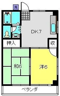 カーサシマダ【101号室】の間取り
