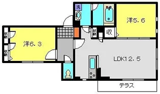 Spacious Hiyoshi【1階】の間取り