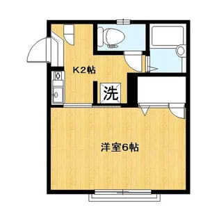 シャンティ元住吉【102号室】の間取り
