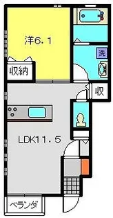 グランシャリオ【101号室】の間取り