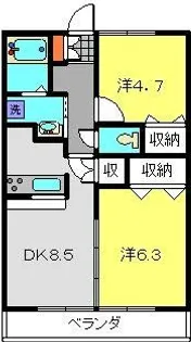 ディアロードTN【2階】の間取り