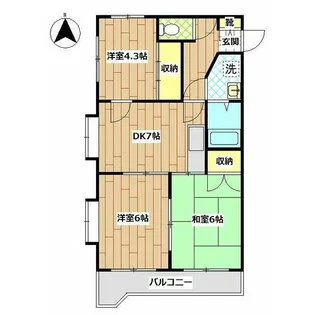 スペリアル吉田【201号室】の間取り
