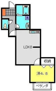 グランドーネ日吉【1階】の間取り