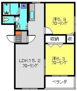 セシオン橘【2階】の間取り