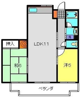 VILLA OASIS【207号室】の間取り