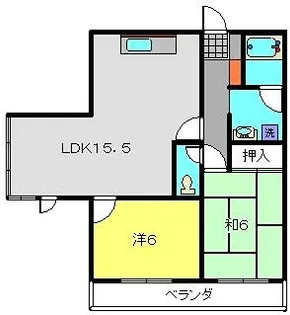 VILLA OASIS【203号室】の間取り