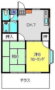 ハイツ万代【101号室】の間取り