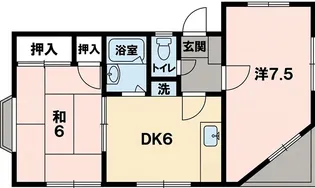 ハッピーハイツA【1階】の間取り