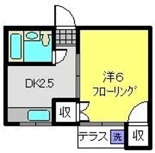 ホワイトコートカヤ【102号室】の間取り