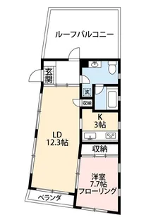 esquina【4B号室】の間取り