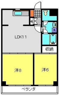 洋光台ハイツ【203号室】の間取り