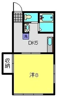 ハイム蘭【201号室】の間取り