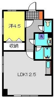 荻野ビル【401号室】の間取り