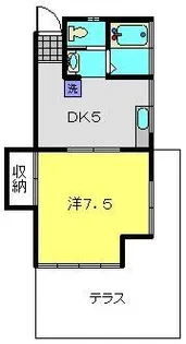 ハイム蘭【101号室】の間取り