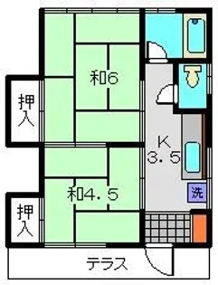 サニーハウスII【102号室】の間取り
