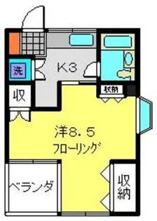 ルビーパレスヨコオ【1階】の間取り