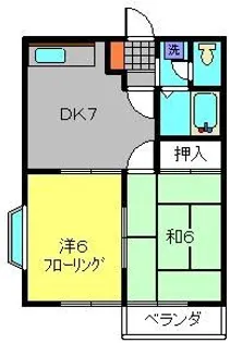 2DKの間取り画像