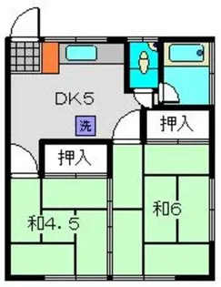 鈴木荘1【201号室】の間取り
