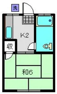 藤山荘【0202号室】の間取り