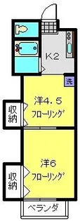 大浜ハイツ1号荘【1階】の間取り