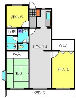 プラムハイツ丸山台【401号室】の間取り