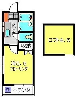 KSフラット【D号室】の間取り