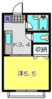 ハイツ荒澤II【103号室】の間取り