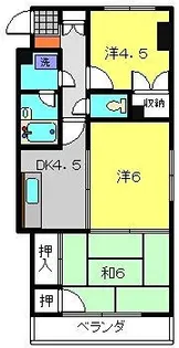 トリムパークマンション【406号室】の間取り