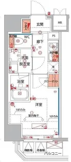 ハーモニーレジデンス横浜大通り公園EIRAKU【4階】の間取り