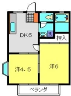 セントバレーC棟【101号室】の間取り