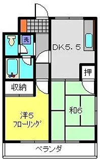 2DKの間取り画像