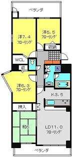 グランガーデン東戸塚【438号室】の間取り
