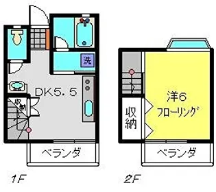 神奈川県横浜市港南区笹下3丁目【タウンハウス】の間取り