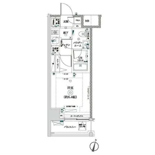 La Douceur吉野町(ラドゥセールヨシノチョウ)【7階】の間取り