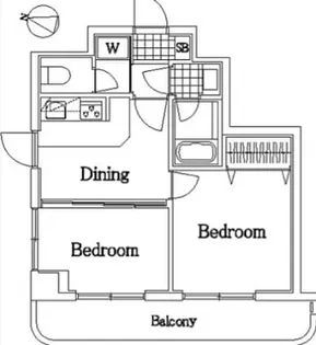 ライオンズマンション吉野町第壱壱【8階】の間取り