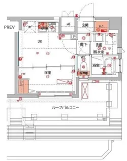 ハーモニーレジデンス横浜大通り公園EIRAKU【11階】の間取り