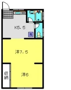 センターハウス【2号室】の間取り