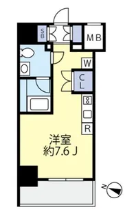 クラリッサ大通り公園【706号室】の間取り