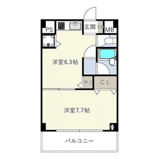 アソルティ関内大通公園【6階】の間取り